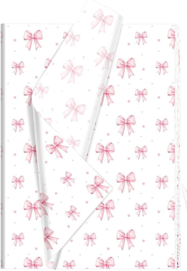 Pink Bow on White