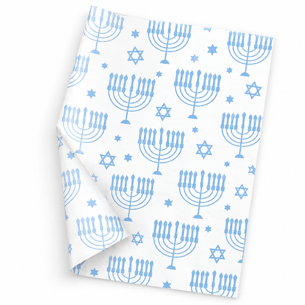 White paper with Menorah